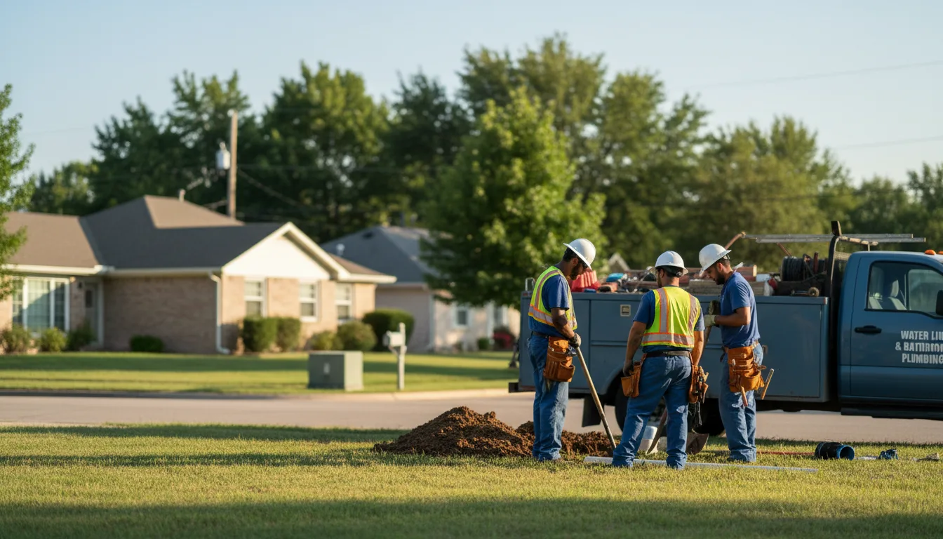 Residential water line and bathroom plumbing service in Seligman, AZ